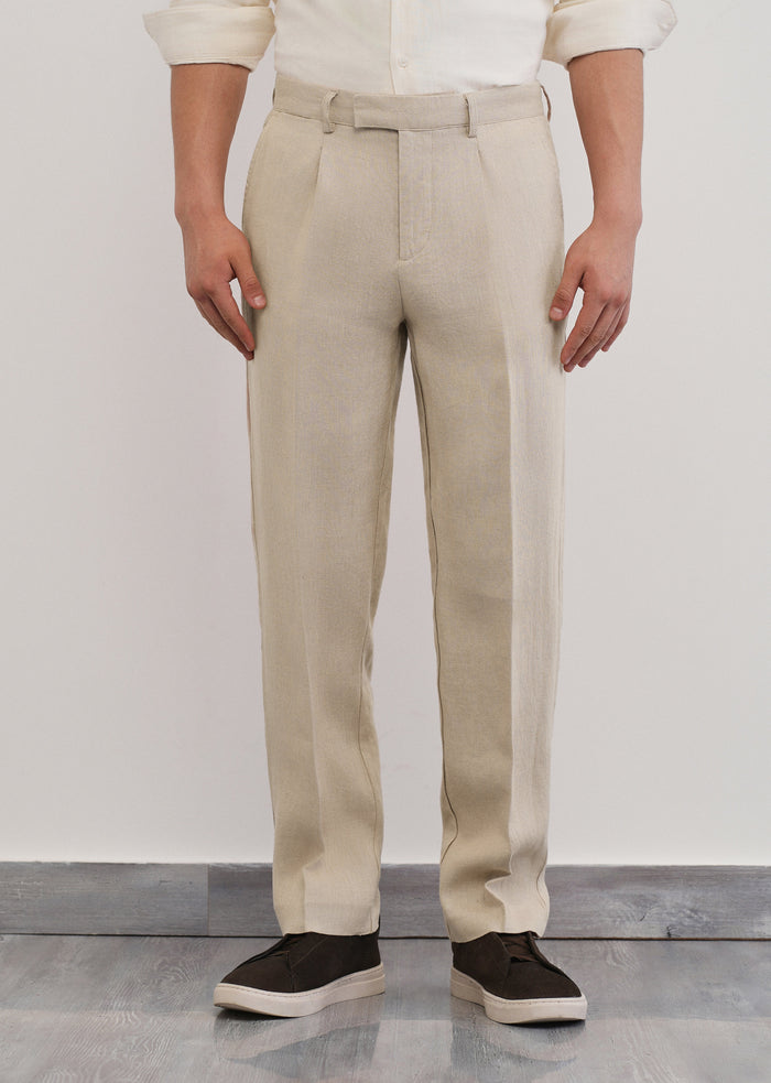100% Pure Linen Beige Pant