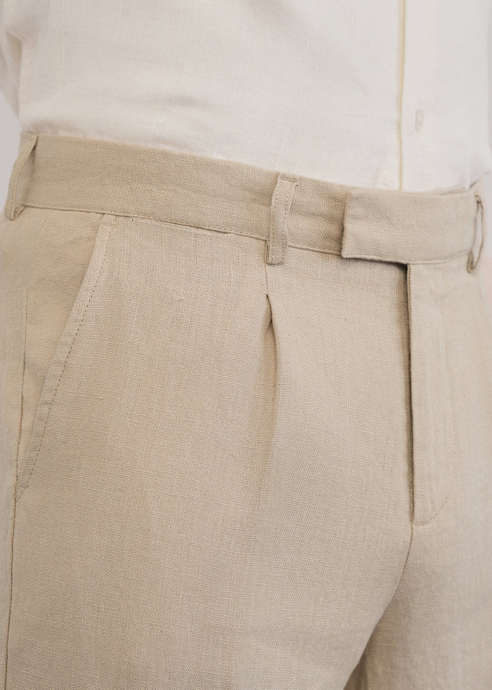 100% Pure Linen Beige Pant