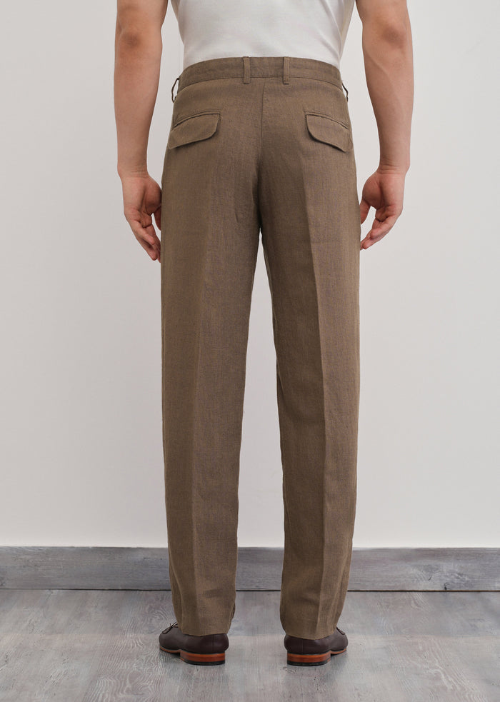 100% Pure Linen Brown Pant