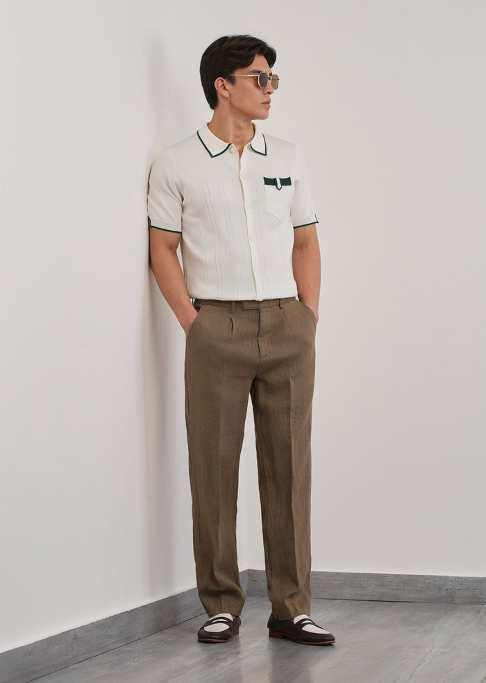 100% Pure Linen Brown Pant