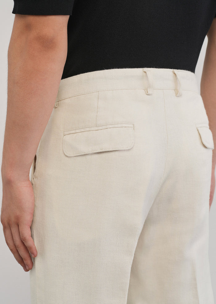 100% Pure Linen Ivory Pant