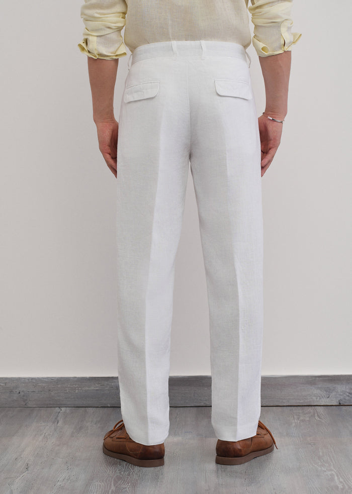 100% Pure Linen White Pant
