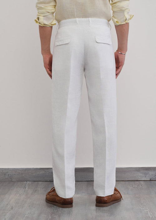 100% Pure Linen White Pant