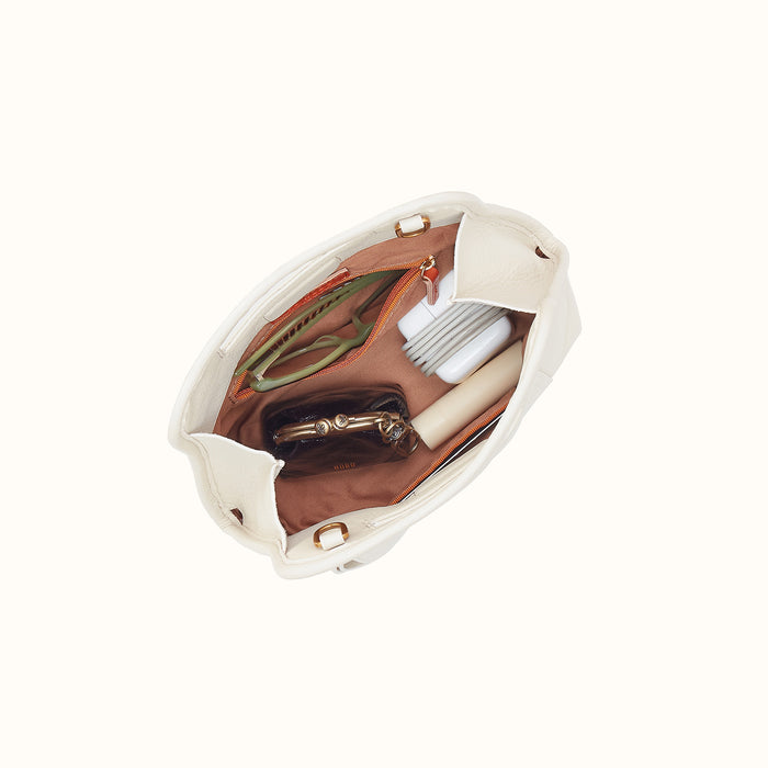 Ace Crossbody in Pebbled Leather - Coastal Cloud