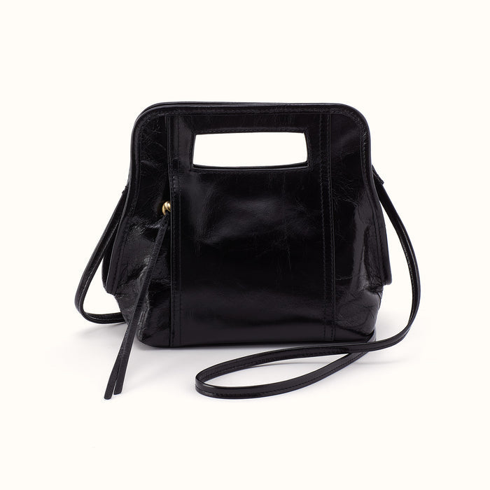 Ace Crossbody In Polished Leather - Black
