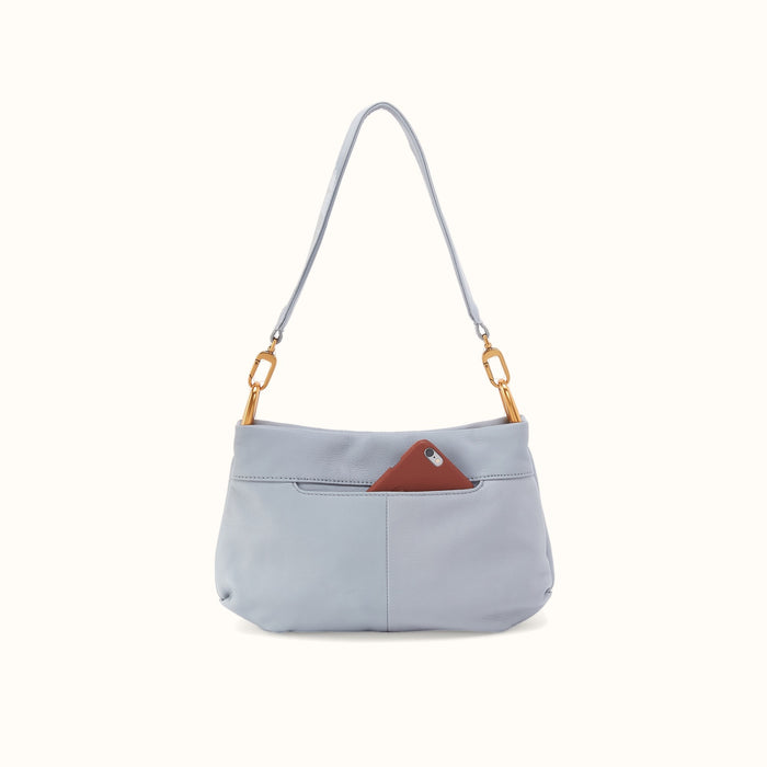 Advance Shoulder Bag in Pebbled Leather - Indigo Cloud