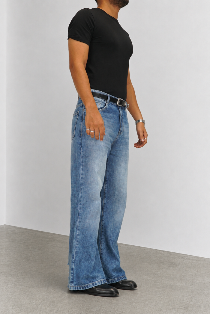Air Washed Blue Bootcut Jeans
