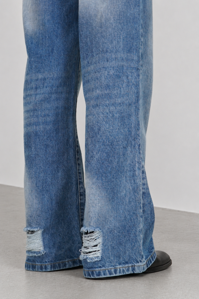 Air Washed Blue Bootcut Jeans