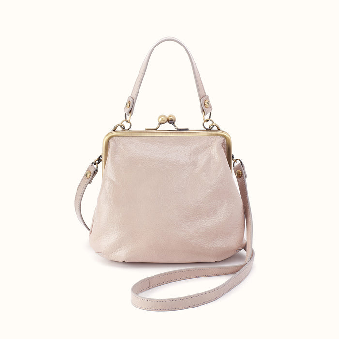 Alba Crossbody In Gloss Leather - Stone Gloss