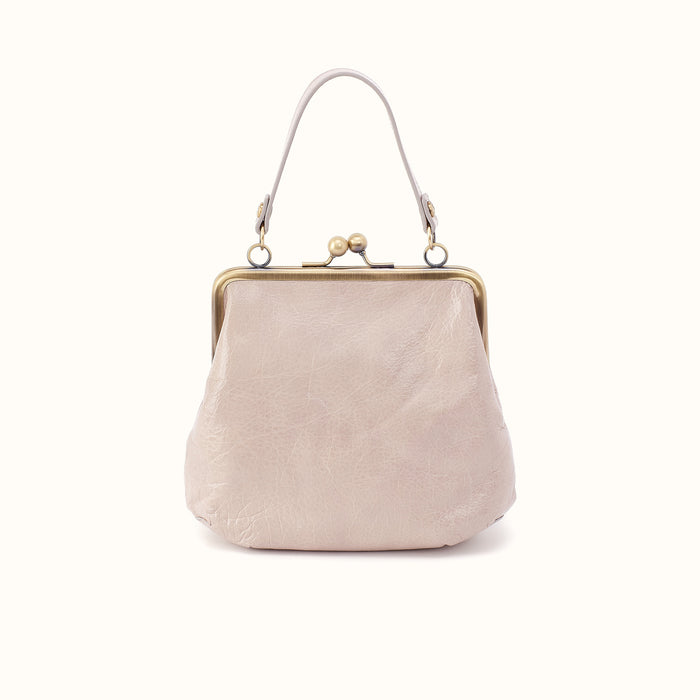 Alba Crossbody In Gloss Leather - Stone Gloss