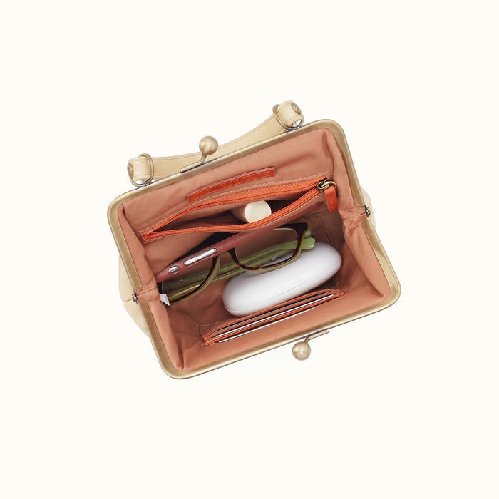 Alba Crossbody in Polished Leather - Butter Yellow