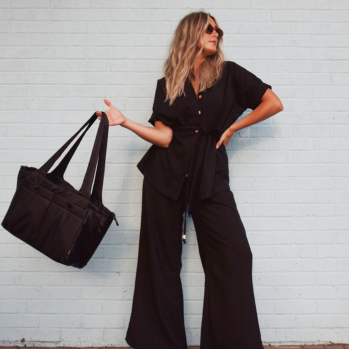 ALL IN ONE Tote in caRefiber recycled nylon - Jet