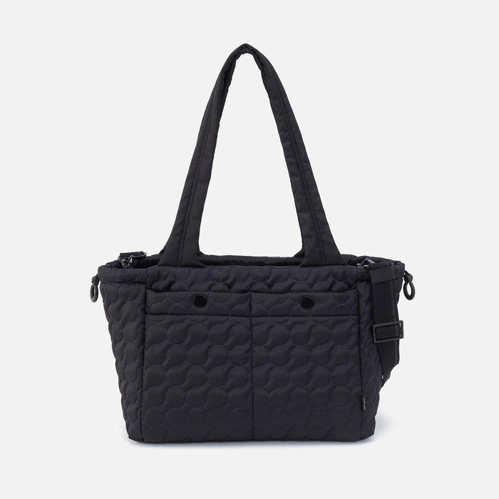 ALL IN ONE Quilted Tote in CaRefiber recycled nylon - Jet