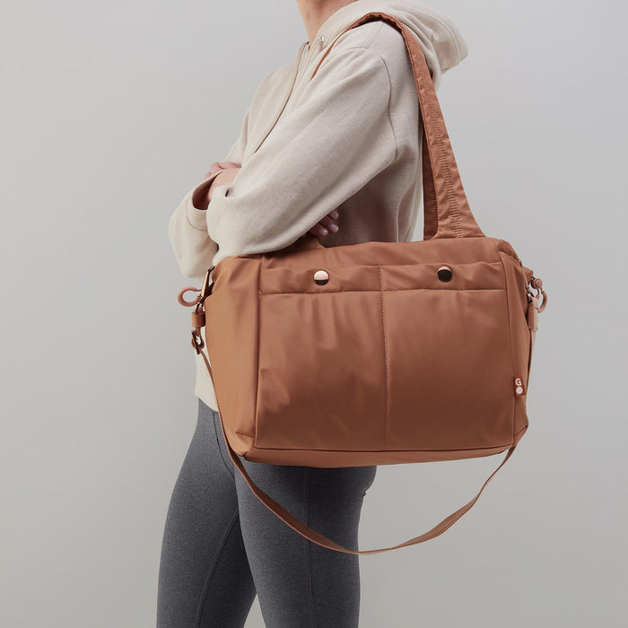 ALL IN ONE Quilted Tote in CaRefiber recycled nylon - Jet