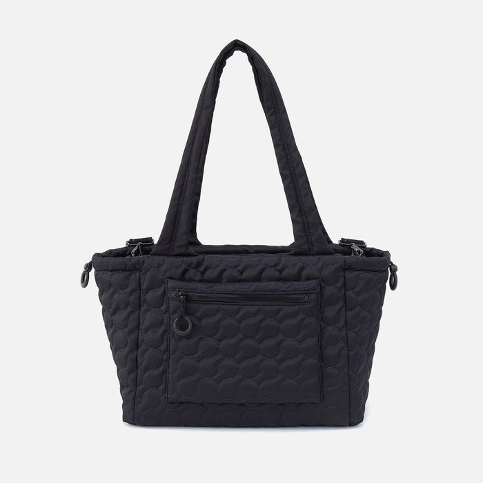 ALL IN ONE Quilted Tote in CaRefiber recycled nylon - Jet