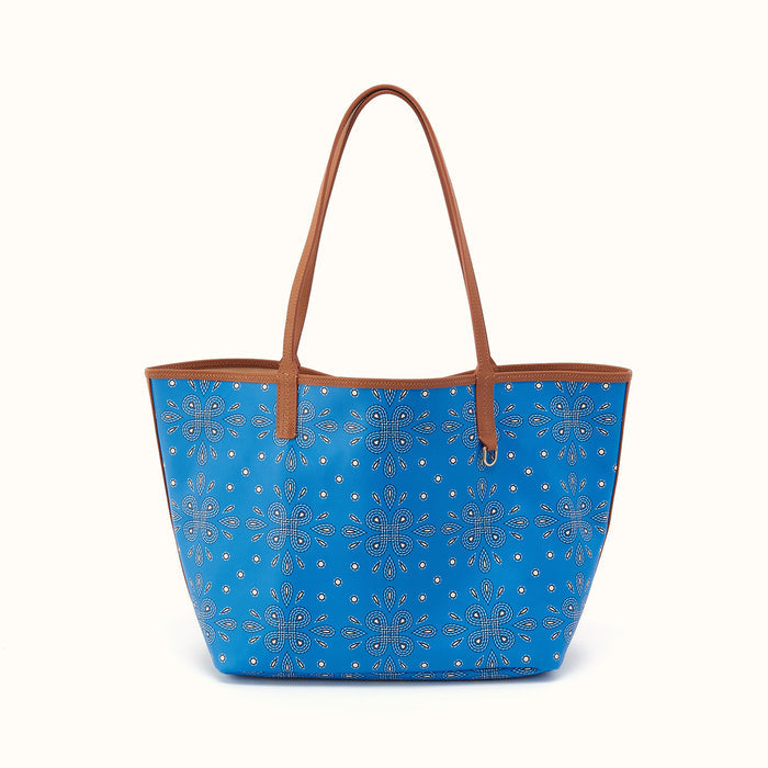 All That Tote In Coated Canvas - Blue Journey Bandana- FOL