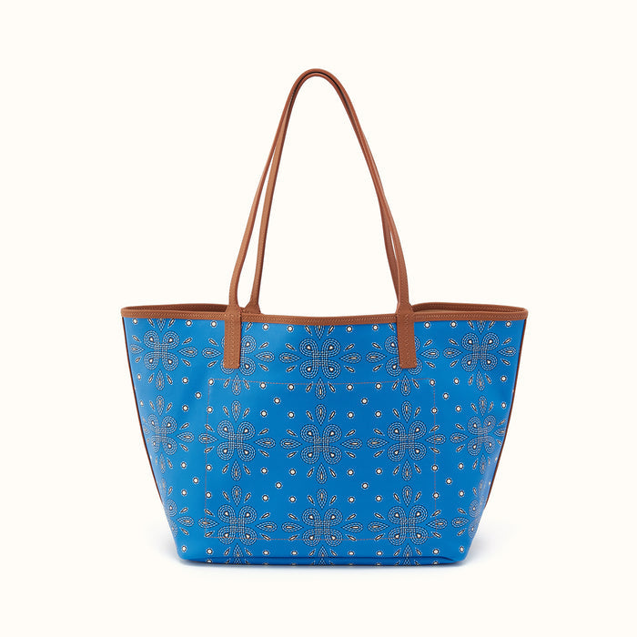 All That Tote In Coated Canvas - Blue Journey Bandana