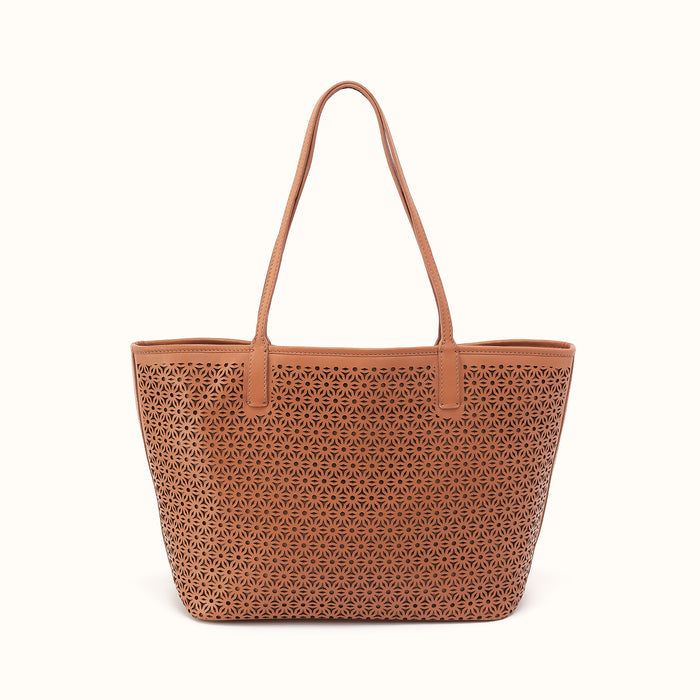 All That Tote in Sun-Perf Leather - Canyon Petal