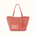 All That Tote in Woven Straw - Wild Rose Woven Straw- FOL