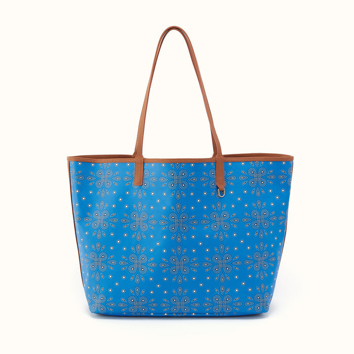 All That Tote Large In Coated Canvas - Blue Journey Bandana- FOL