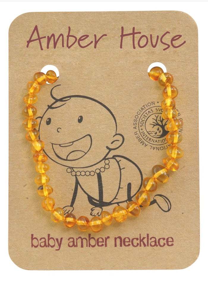 Amber Necklace.   100% Baltic Amber. 33cm. Baby 3m - 2yrs