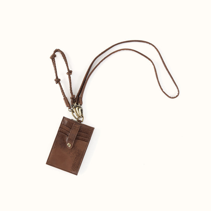 Around Town Lanyard In Buffed Leather