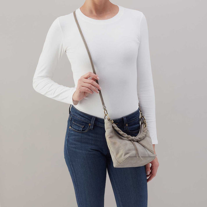 Astrid Small Crossbody in Nubuck Leather - Golden Granite