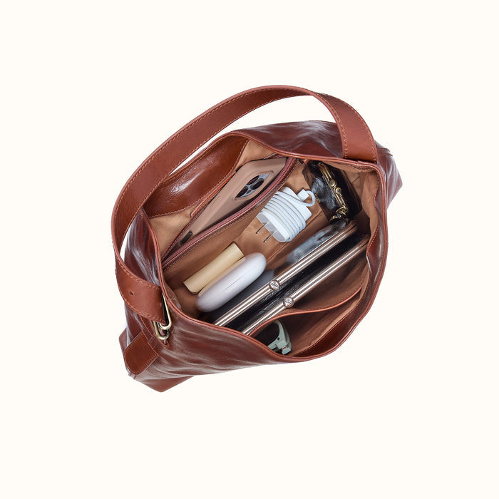 Atlas Hobo Bag In Patina Leather