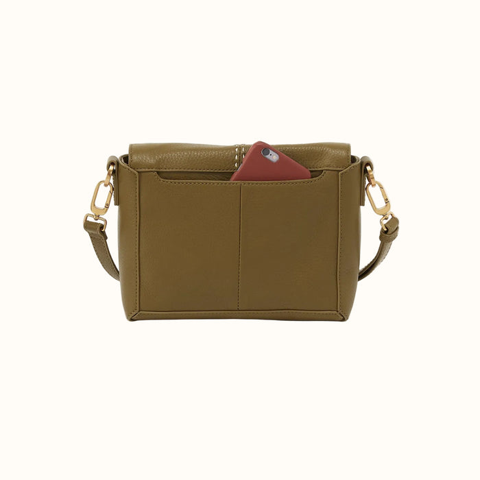 Austin Flap Crossbody In Pebbled Leather - Sunlit Sage