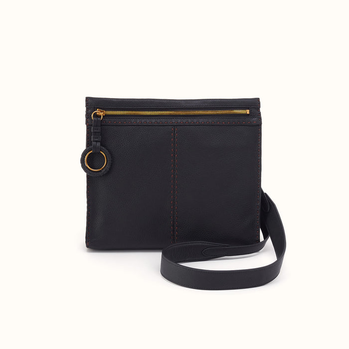 Austin Medium Crossbody In Pebbled Leather - Black- FOL