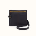 Austin Medium Crossbody In Pebbled Leather - Black- FOL