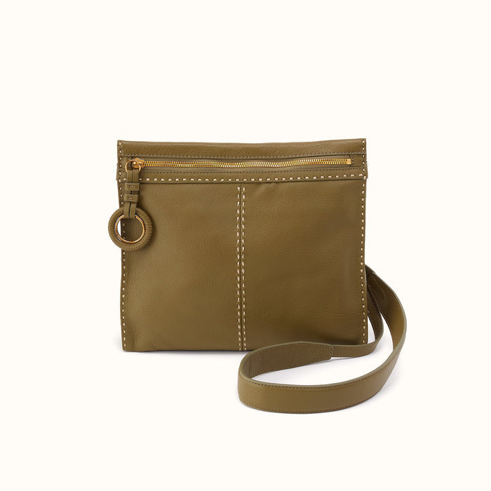 Austin Medium Crossbody In Pebbled Leather - Sunlit Sage- FOL