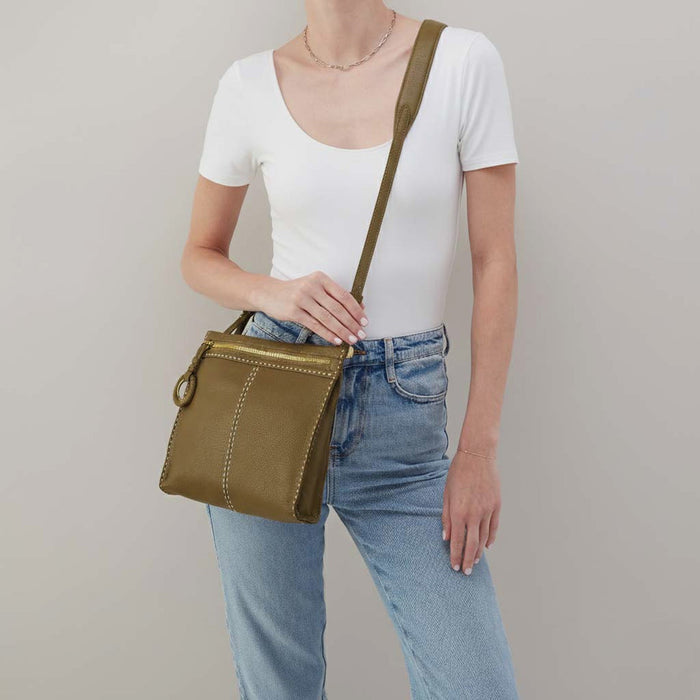 Austin Medium Crossbody In Pebbled Leather - Sunlit Sage
