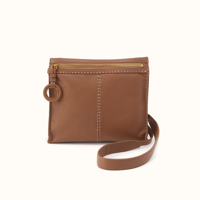 Austin Medium Crossbody In Pebbled Leather - Timber Brown- FOL