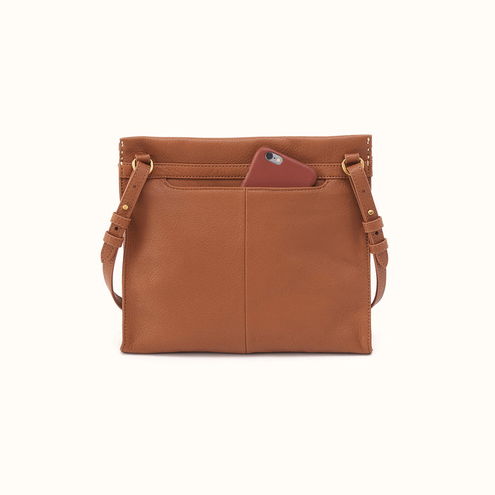 Austin Medium Crossbody in Pebbled Leather - Warm Honey