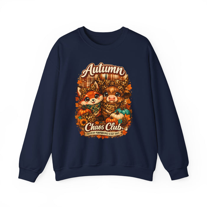 Autumn Chaos Club Sweatshirt – Cute Woodland Animals Fall Crewneck
