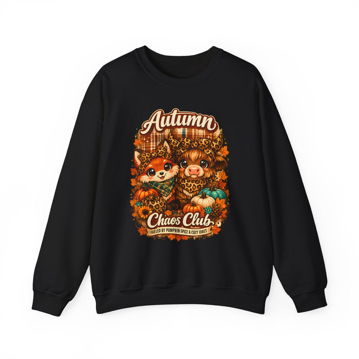Autumn Chaos Club Sweatshirt – Cute Woodland Animals Fall Crewneck