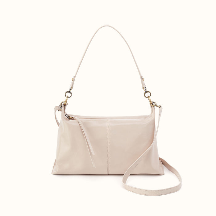 Avon Shoulder Bag In Polished Leather - Pale Flax- FOL