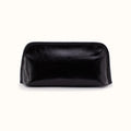 Beauty Brush Case In Polished Leather - Black