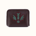 Beauty Cosmetic Pouch In Suede Leather