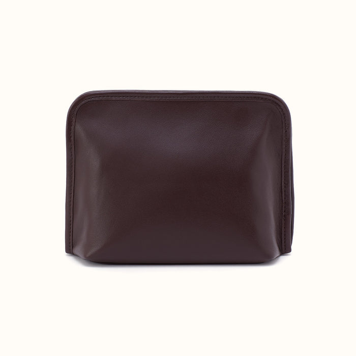Beauty Cosmetic Pouch In Suede Leather