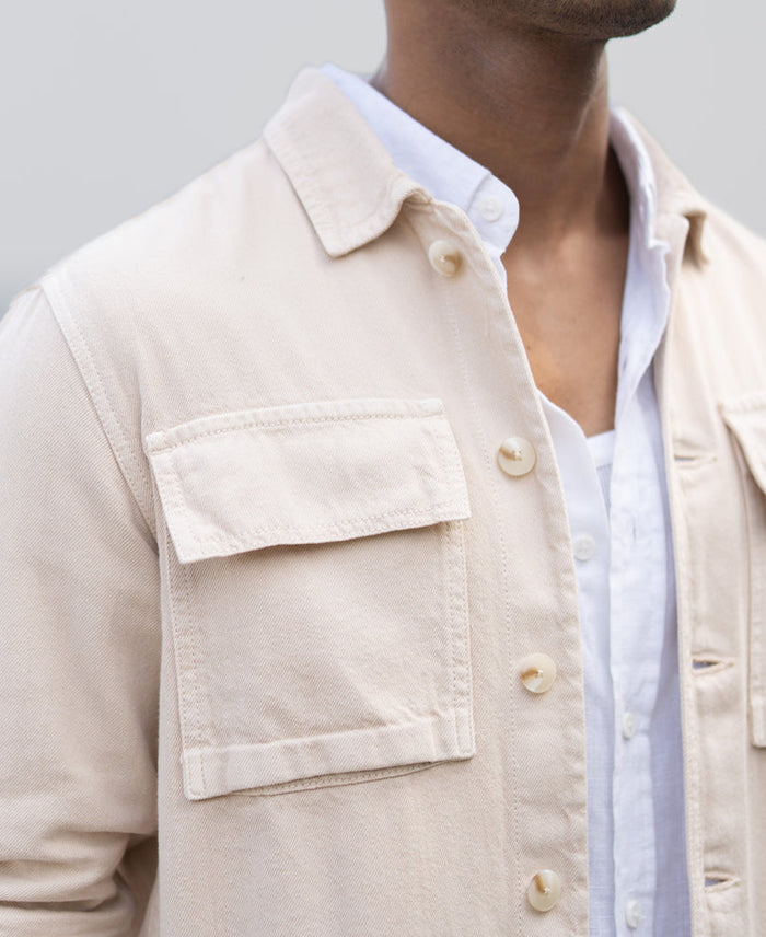 Beige Denim Overshirt