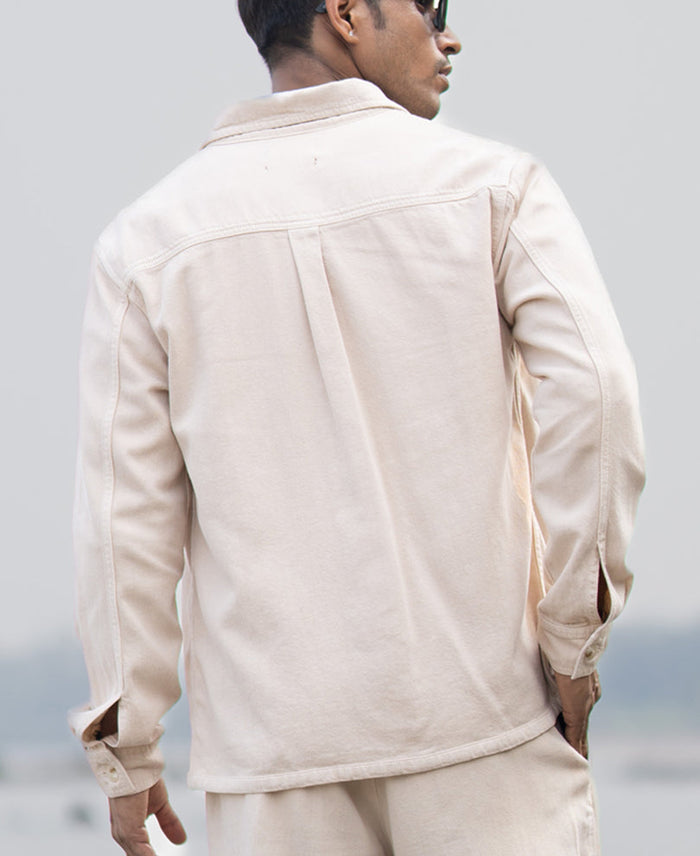 Beige Denim Overshirt