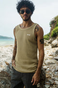 Beige Waffle Tank