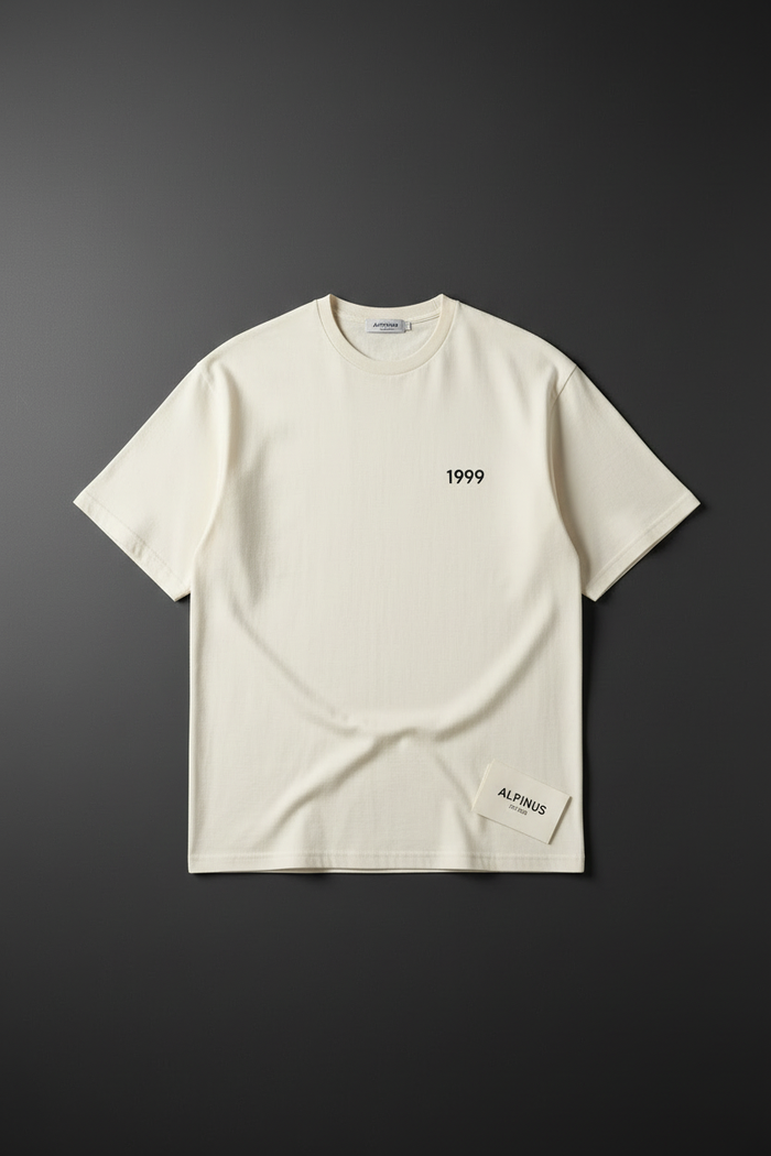 Beyond Tee Front — Cream oversized tee by Varidon