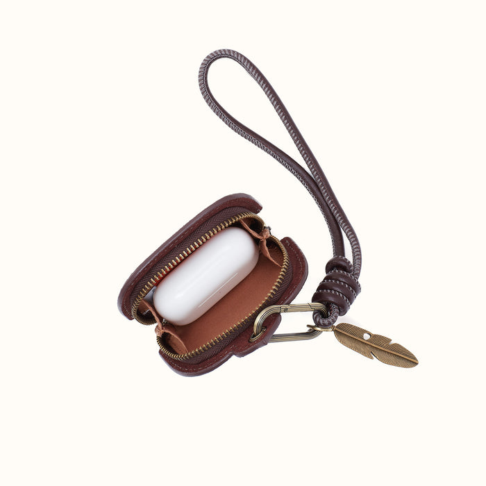 Bird Clip Pouch In Suede Leather