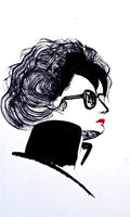 Black hair portrait PRINT