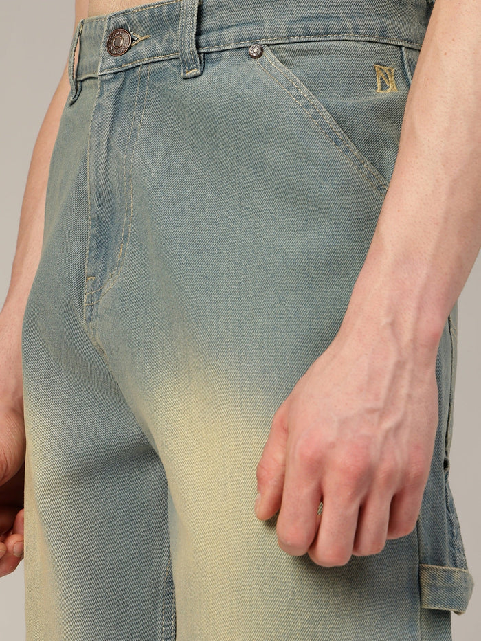 Blue Baggy Fit Carpenter Jeans