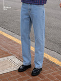 Blue Faded Korean Baggy Jeans