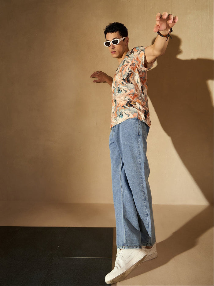 Blue Faded Korean Baggy Jeans